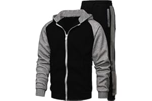 GXAMOY Men's 2 Pieces Tracksuits Running Sports Suits Drawstring Waistband Sweatsuit