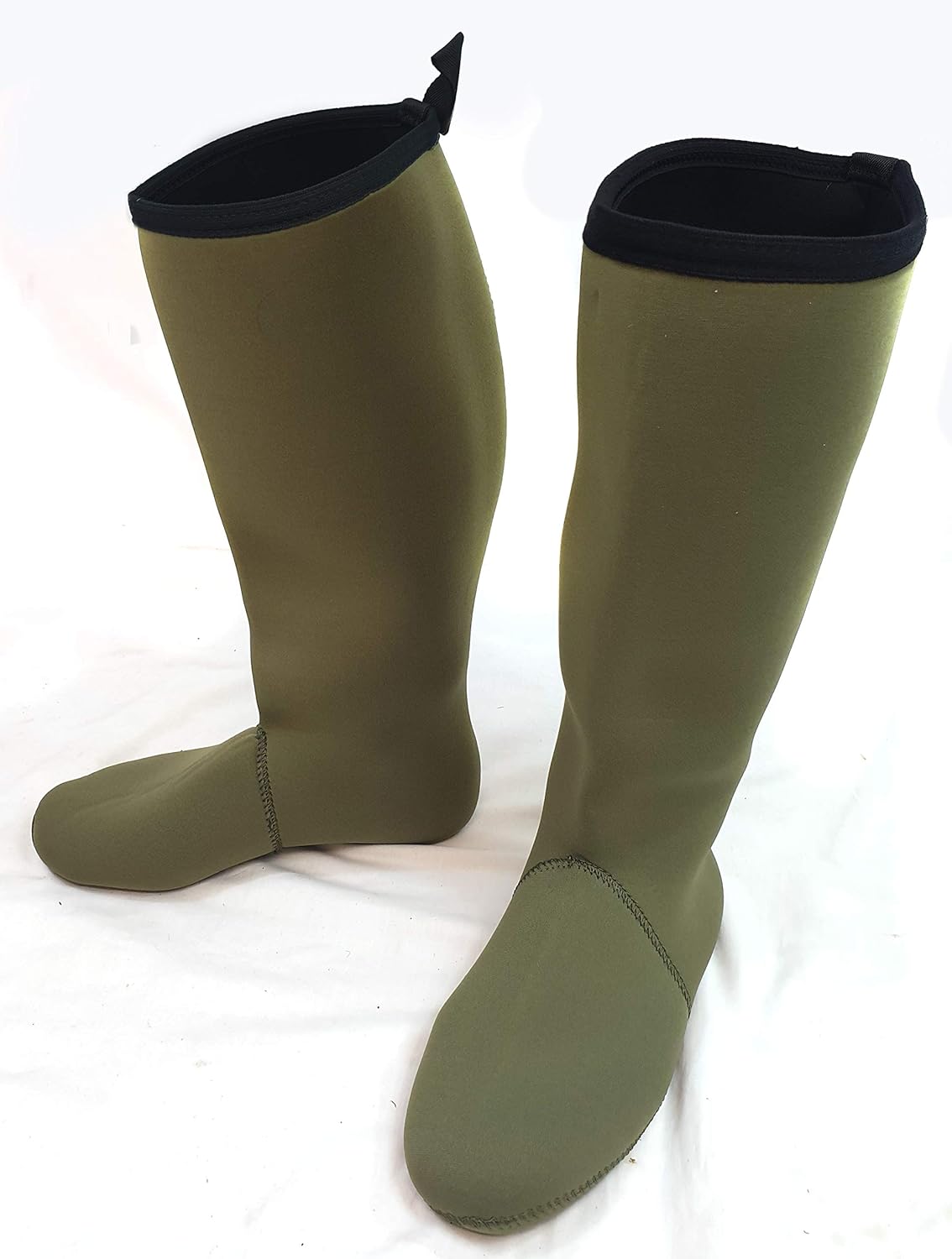 Bison NEW NEOPRENE KNEE LENGTH BOOT SOCK 4MM GREEN TAPED 10 Amazon.co