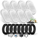 Cat Water Fountain Filters for Stainless Steel 67oz/2L Adjustable Water Flow Pet Fountain, 8 Pack Pet Replacement Filters with 8 Sponges