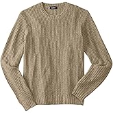 KingSize Men's Big & Tall Shaker Knit Crewneck Sweater