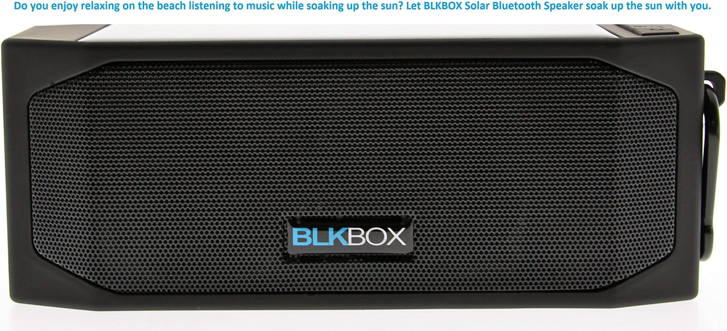 Wireless Solar Bluetooth Speaker for iOS, Androids, All Phones, Tablets, Computers (Black)