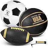 Sratte 3 Pcs Sports Balls Sport Set Including