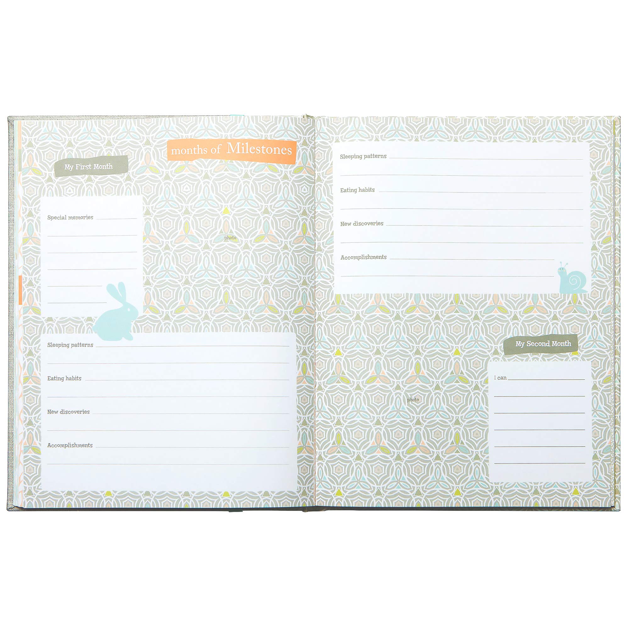 C.R. Gibson B2-15559 Nature Themed Baby's First Five Years Memory Book, 9'' W x 11'' H with 64 Pages, Multicolor