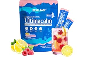 Ultimacalm Super Cortisol Drink Powdered, Raspberry Lemonade, Natural Calming Drink with Ashwagandha & L-Theanine, Vitamin D,