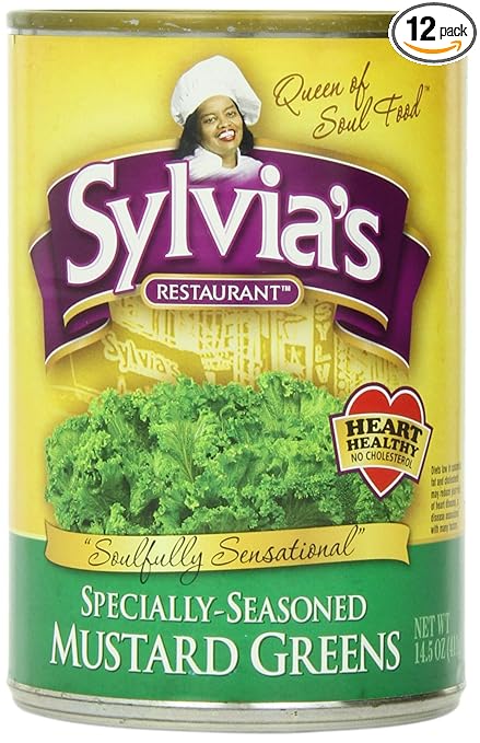 Sylvia's Mustard Greens, 14.5 Ounce Packages (Pack of 12)