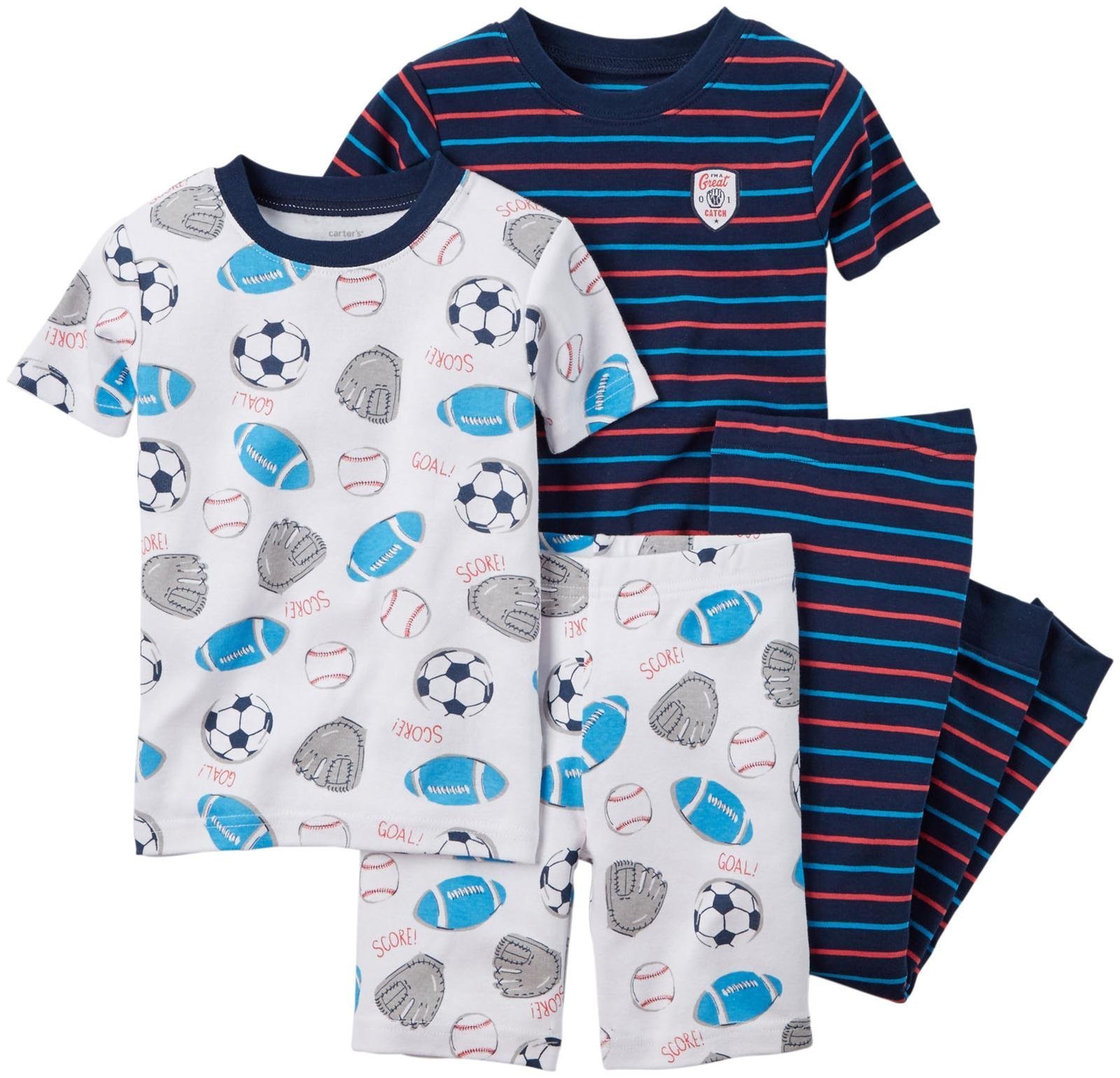 Carter’s Boys’ 4 Pc Cotton 381g049, Print, 12