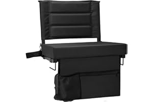 Stadium Bleacher Seats with Detachable Padded Cushion＆Backs Support,Portable Memory Foam Folding Bleacher Chair with Shoulder