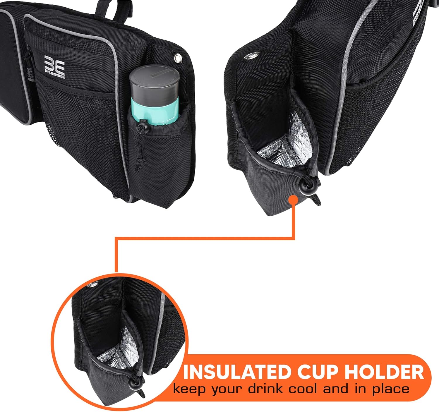 Side Door Bags, New Design, Premium Offroad Front Door Side Storage Bag Set w/Knee Pad, Fits 2014-2020 Polaris RZR XP Turbo Turbo S 1000 S900: Automotive