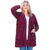 Woman Within Plus Size Open Front Chenille Cardigan Sweater