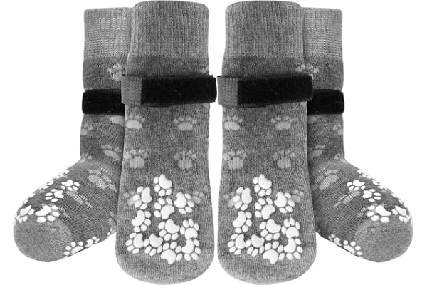 Runpaws Anti-Slip Dog Socks Prevent Licking Paws,Dog Socks with Grippers for Senior Dogs Walk on Hardwood Floor,Dog Grippers