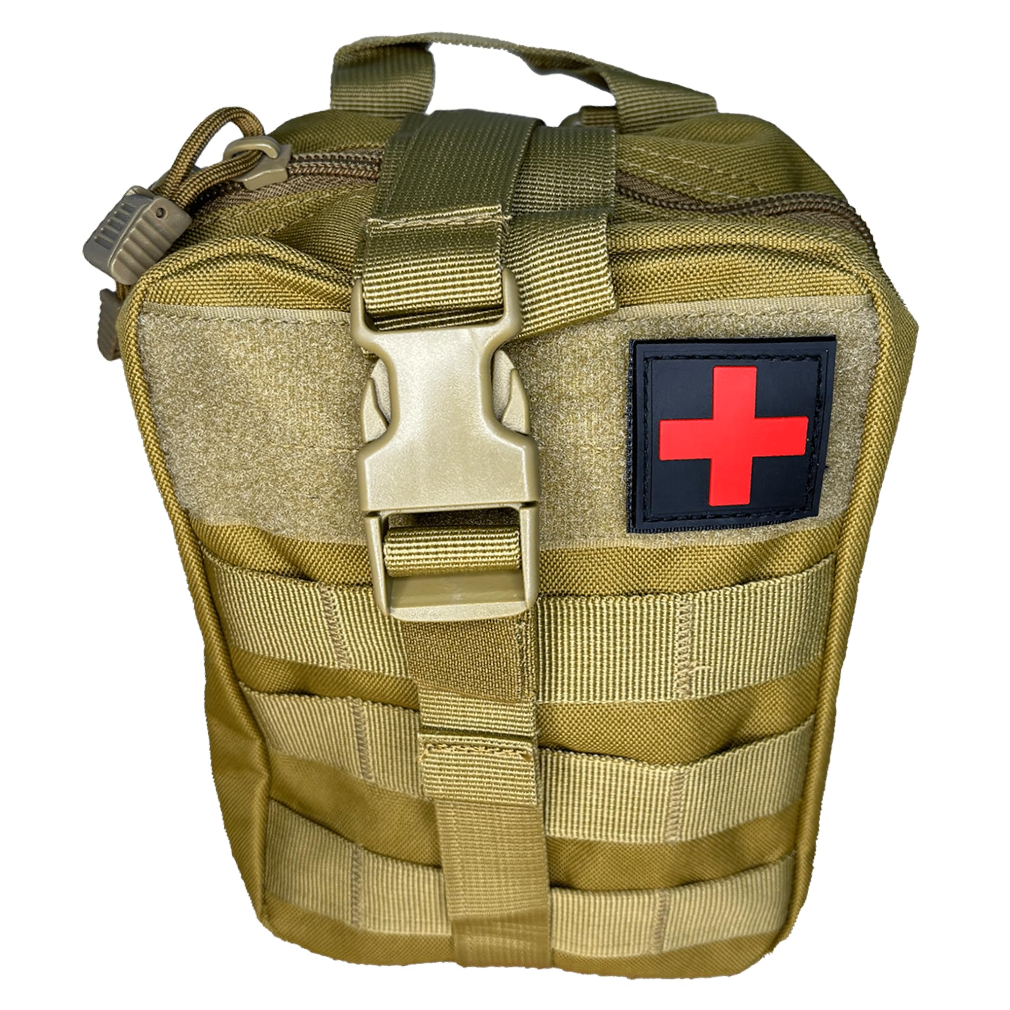 EVS SAFETY Practical Bag - First Aid and Tactical Bag for Police, Security, Camping, Hunting & Hiking | Versatile Bag with Multiple Compartments | Available in Five Colours, khaki, 21x 15 x 11 cm