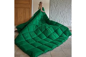 KAKABELL Down Alternative Comforter All Season King-90X106 Inches Size Duvet Insert Emerald Green Soft Brushed Microfiber Cover Skin-Friendly Noiseless Quilted Comforter