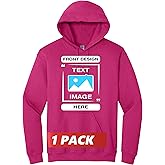 Gildan Custom Sweatshirt - Personalized Image Unisex Sweatshirt - Customized Add Your Text Photo Hoodies - Men Women Adult