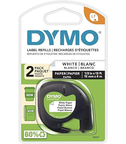CIDY Cinta Laminada De Papel LT91200, Compatible Con 12mm, Negro Sobre