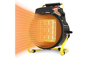 SEEYANG Outdoor Heaters for Patio,1500W Electric Heater Greenhouse Heater,Portable Garage Heater with 3 Modes,Fast Heating,Overheat Protection,Patio Heater for Outdoor Use,Garage