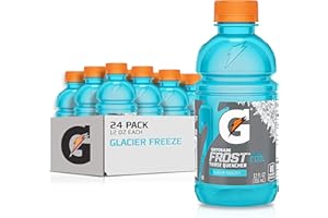 Gatorade Thirst Quencher Glacier Freeze, 12 Fl Oz (Pack of 24)