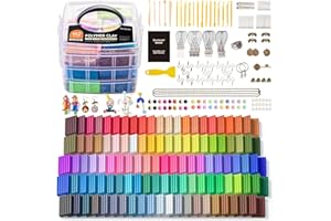 Shuttle Art 112 Colors Polymer Clay Kit with 20 Clay Tools, 16 Kinds of Accessories, Non-Toxic, Non-Sticky, Ideal DIY Art Cra