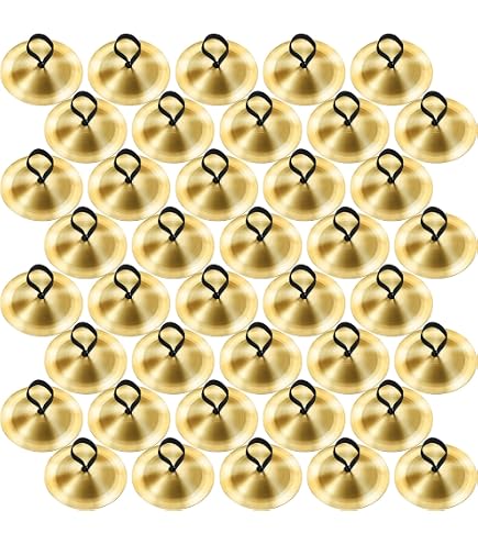 Cymbales à Doigts En Laiton - Pour Danse Du Ventre - Avec Bande Élastique - Son Clair