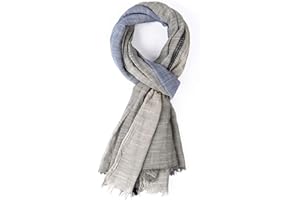 GERINLY Color Block Spring Scarf for Men Long Neck Wraps Shawl Urbanstyle Scarf Gift for Men