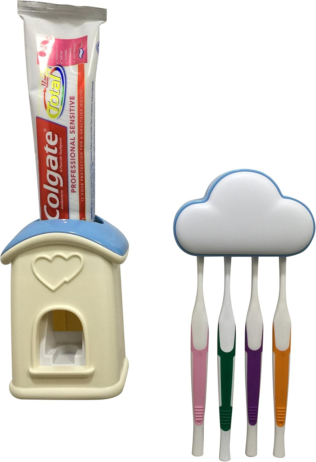 Automatic Hands Free Toothpaste Dispenser Toothbrush Holder Bathroom