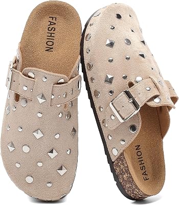 Sabot Femme Mules et Sabots Homme Confortables Unisexe Sabots en Daim