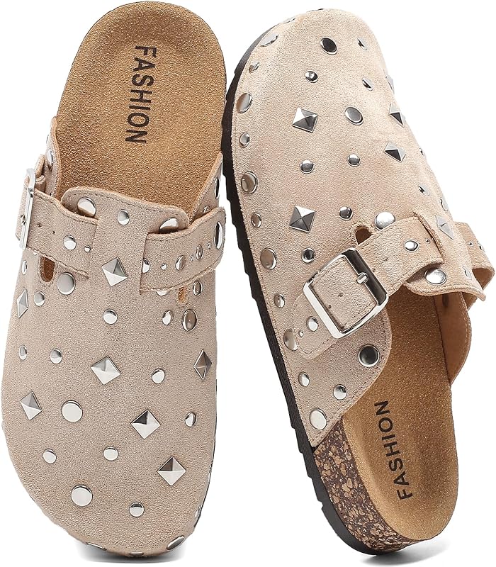 Sabot Femme Mules et Sabots Homme Confortables Unisexe Sabots en Daim