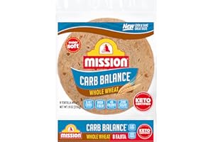 MISSION FOODS CO. Mission Carb Balance Whole Wheat Flour Tortillas, Fajita Size, 8 Count