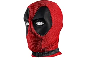 Trippy Lights Red Halloween Cosplay Costume Adult Mask with Latex Silicone Eye Mask