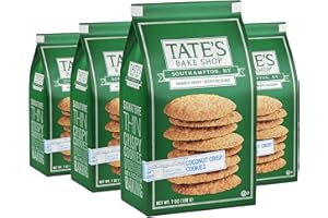Tate's Bake Shop Coconut Crisp Cookies, 4 - 7 oz Bags