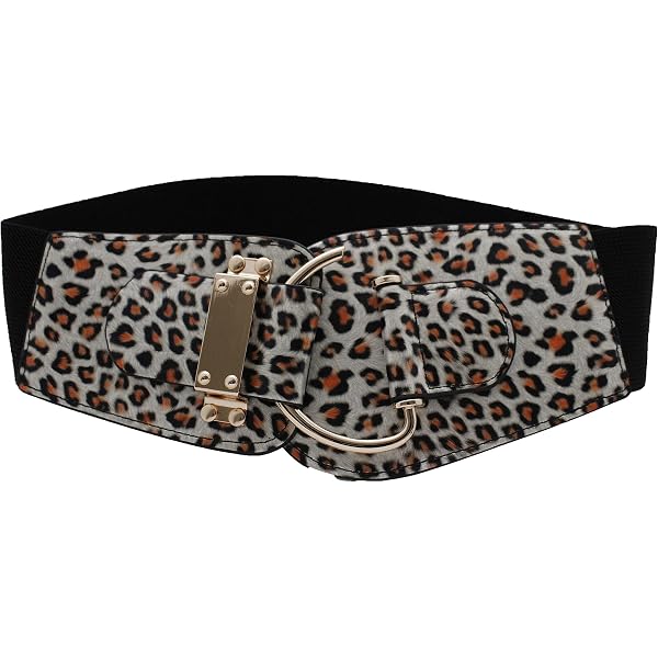 TFJ Women Fashion Wide Elastic Corset Belt Black Leopard  display picture 2