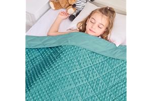 yescool Weighted Blanket 5 Pounds, Blanket Gifts for Boys and Girls, Small Weighted Throw Blankets Washable Heavy Blankets, Winter Weighted Comforter for 40-70lbs, 36 * 48in, Teal