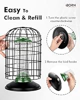 iBorn Squirrel Proof Bird Feeder Peanut & Sunflower Green 8 Inch All Metal view 7