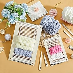 Juexica 7 Pcs Weaving Loom Kit Small Weaving Loom