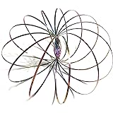 Spinner Ring Arm Slinkey Toy - Multi Color - Flow Rings Kinetic Spring Bracelet - Science Educational Sensory Interactive Cool Toys For Kids Teens Adults - Spinning Metal Globe Slides Down Arms