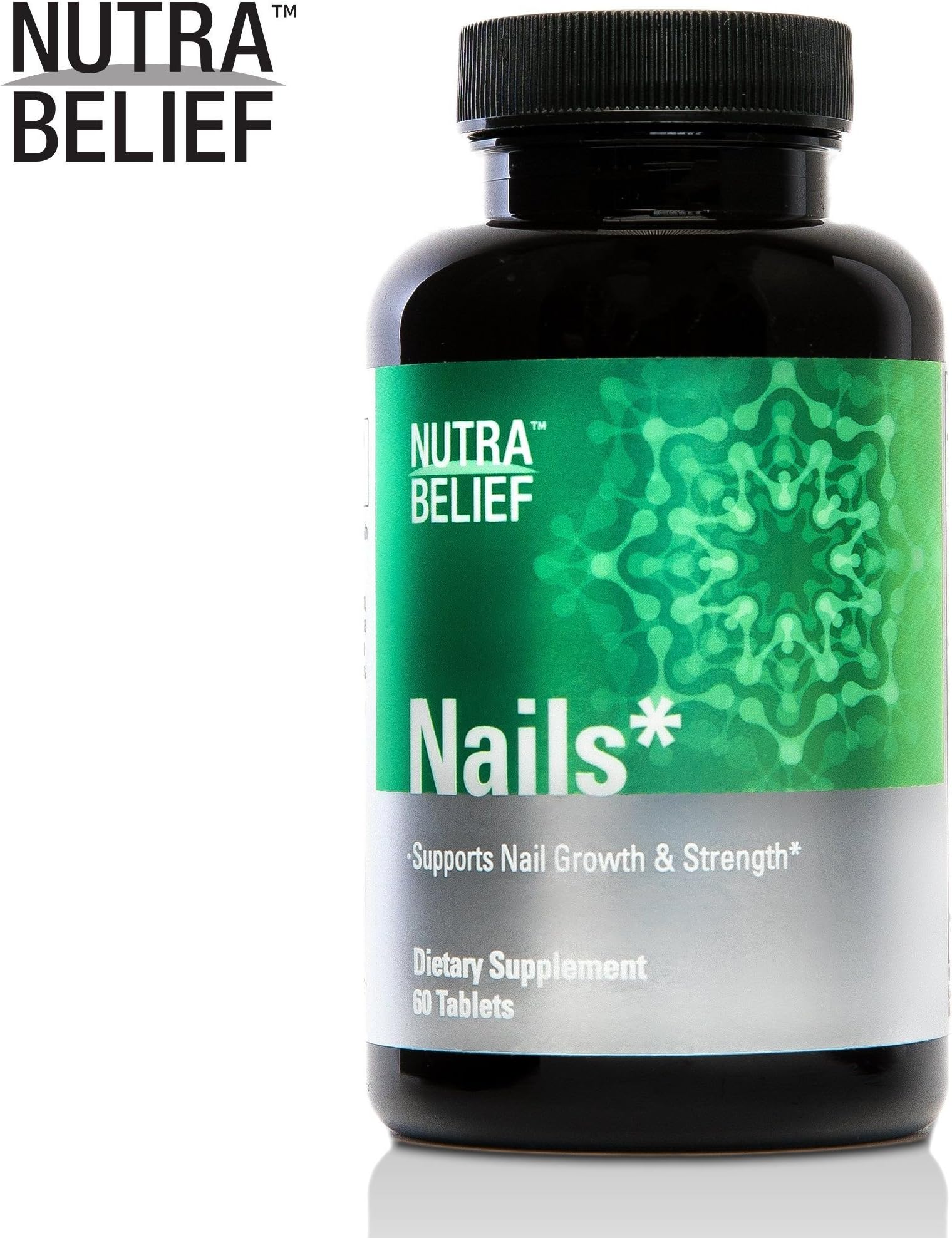 [Nutrabelief] Daily Nail Growth Supplement Pills, Enhances Nail Growth and Strength with Vitamin A, C, B6, B7, and B12-60 Capsules