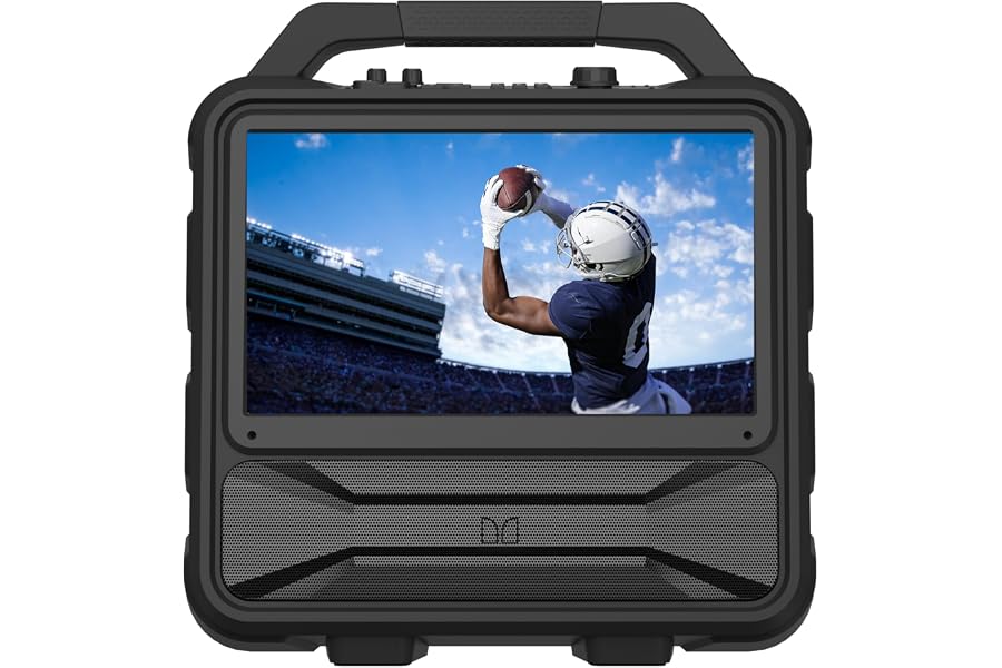 Monster Vision 2 | Portable Entertainment System with 15.6" 1080p Display & 60W Speakers | up to 25 Hours of Playtime | Dual