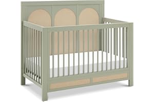 Namesake Eloise 4-in-1 Convertible Crib in French Sage Performance Sand Eco-Weave, GREENGUARD Gold Certified