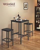 VASAGLE Breakfast Bar Square Tall Table 60x60x92 cm Ebony Black LBT025B56 view 2