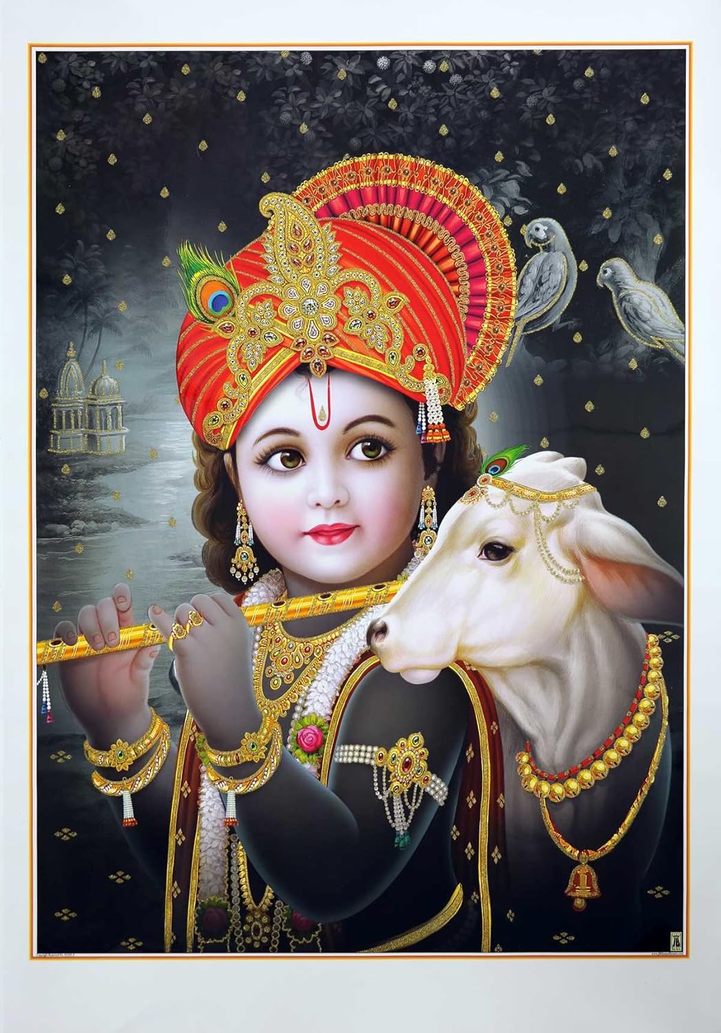 Avercart Lord Krishna Baby Krishna Poster
