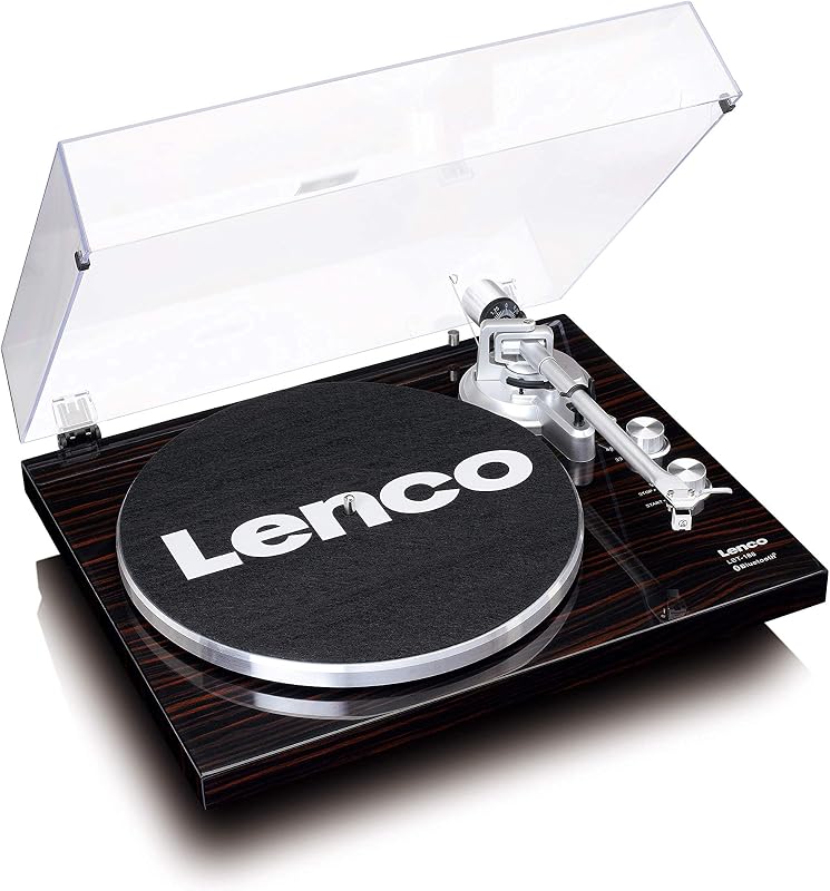 LBT-188 Tocadiscos Bluetooth - admite Salidas de RCA y USB - 2 velocidades 33 RPM y 45 RPM - preamplificador - carcasa de MDF - transmisión por correa - nogal — foto 8 de 8