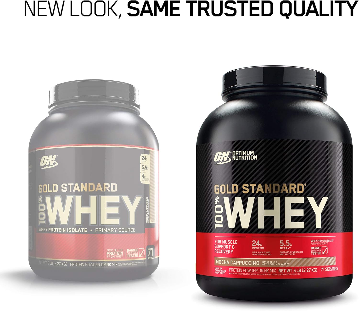 Optimum Nutrition Gold Standard 100% Whey Protein Powder, Mocha Cappuccino, 5 Pound (Packaging May Vary): Health & Personal Care