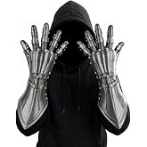 TYZAXOOS Articulated Medieval Knight Gauntlets - Wearable Gothic Armor Gloves for Cosplay, LARP &amp; Halloween Props
