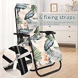 WildFun Sun Lounger Cushions 170x53x8 cm Non Slip Tied Garden Cushion view 5