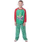 Peanuts Boys' Christmas Holiday Season Sing Along Sleep Pajama Set