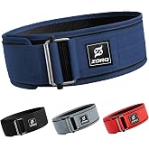 ZORQ Self-Locking Weight Lifting Belt - 4 Inch Wide Quick-Locking Gym Belt for Men &amp; Women - Professional Weightlifting Belt for Olympic Lifting, CrossFit, Squats &amp; Deadlifts - Back Support