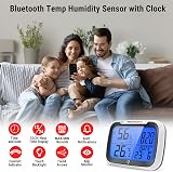 ThermoPro TempPro TP393B Digital Hygrometer with Clock Bluetooth 80M Range view 2