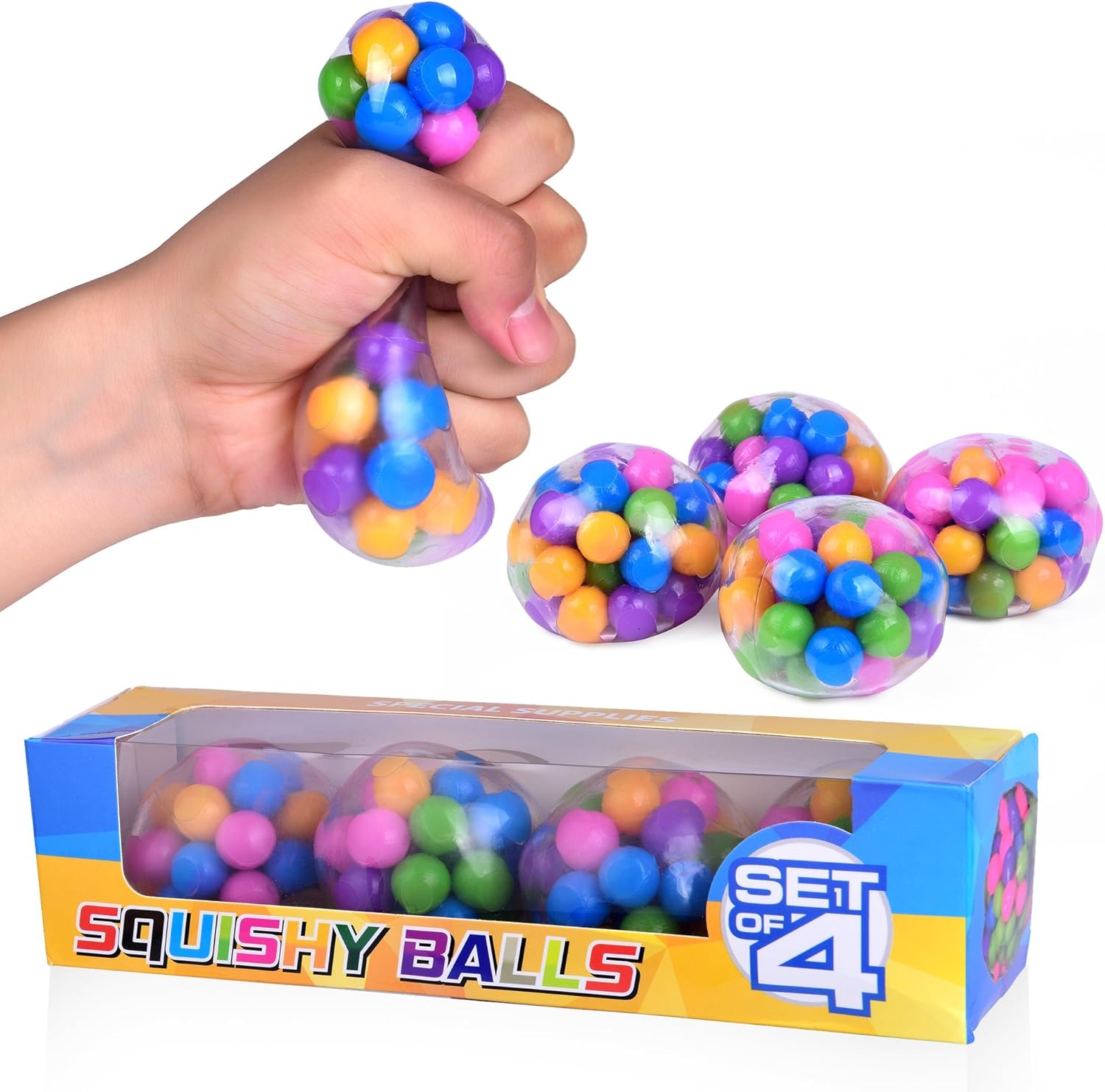 squishy ball with little balls inside