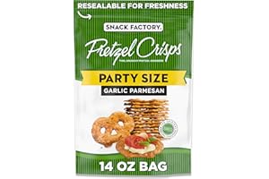 Snack Factory Garlic Parmesan Pretzel Crisps, 14 OZ Party Size Bag