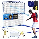 Pickleball Practice Rebounder Net Adjustable Angle for Dinks Volleys Solo Team Training Equipment, 6FT Mini Pickle Ball Net P