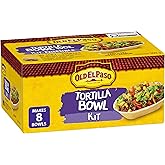 Old El Paso Tortilla Bowl Kit, Box Includes 8 Soft Flour Tortilla Bowls, Mild Taco Sauce and Seasoning Mix, 309 Grams Package